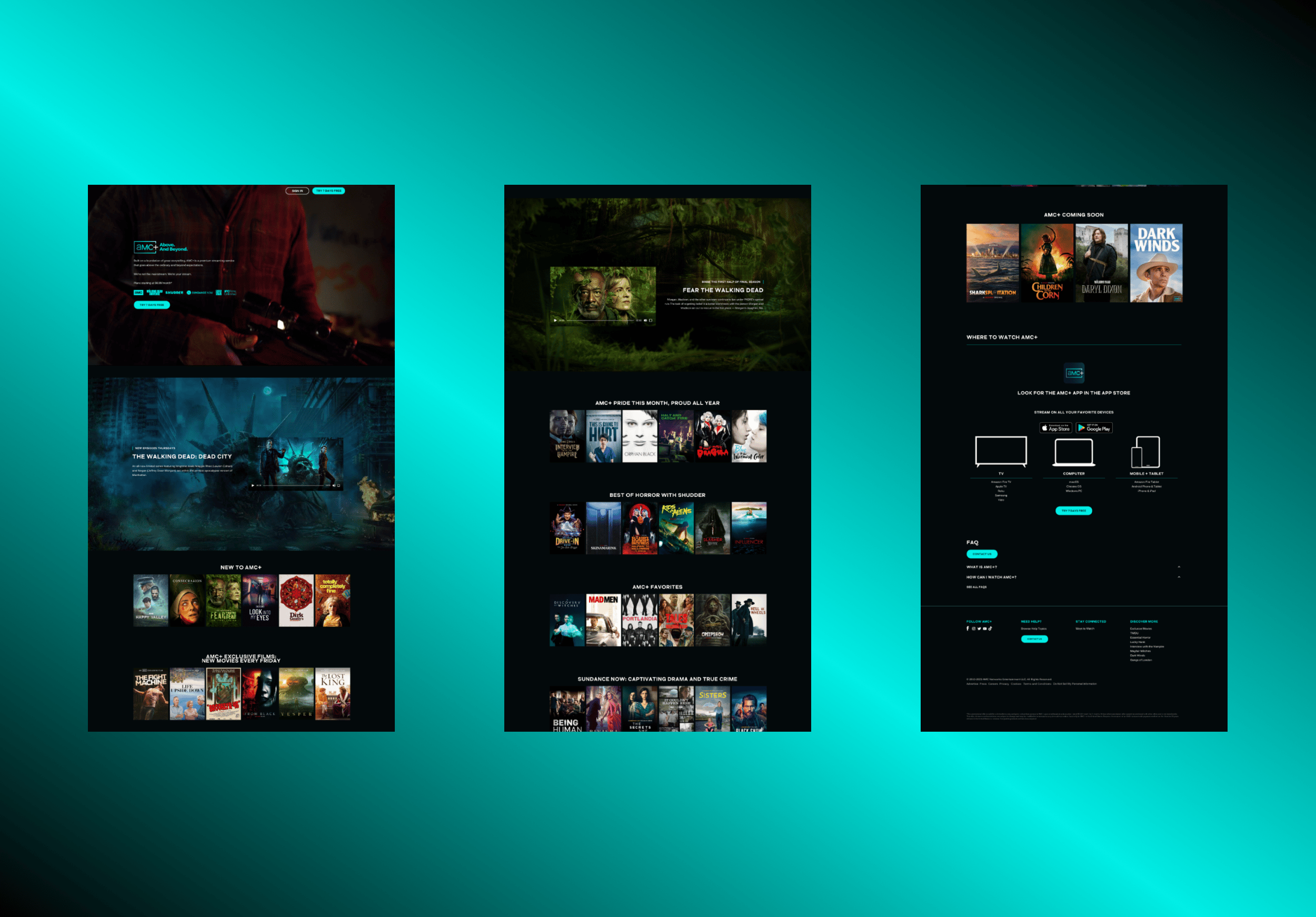 AMC Plus Landing Page